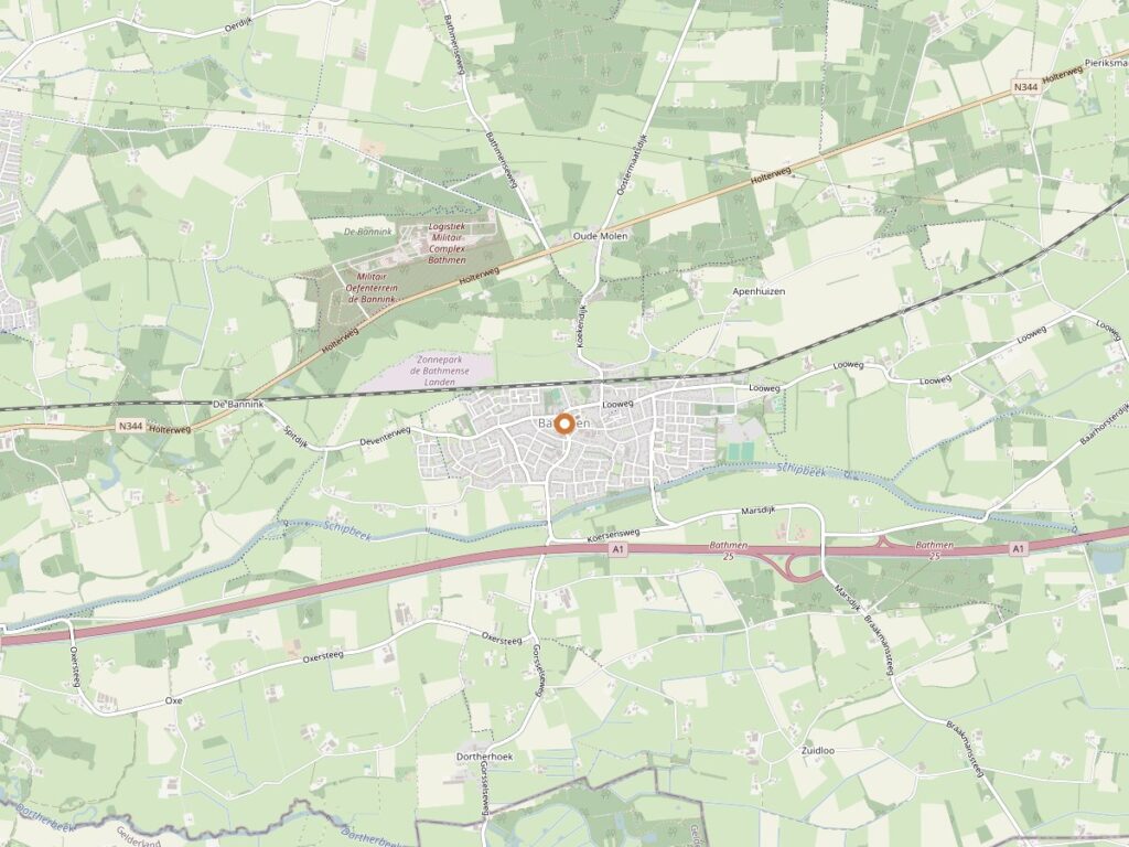 Plattegrond van Bathmen in Overijssel