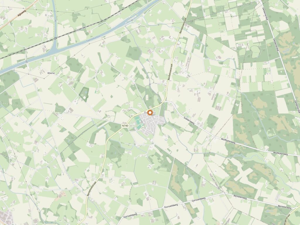 Plattegrond van Bentelo in Overijssel