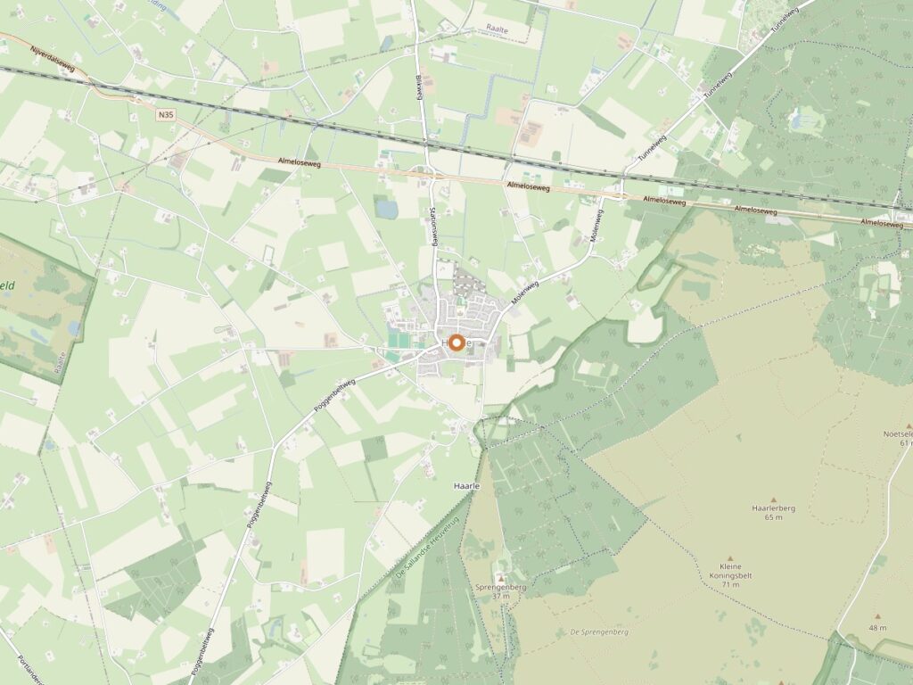 Plattegrond van Haarle in Overijssel