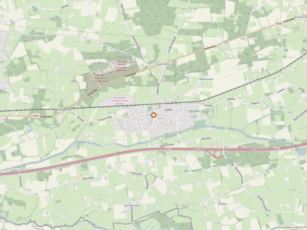 Plattegrond van Bathmen voor zanger huren in Overijssel