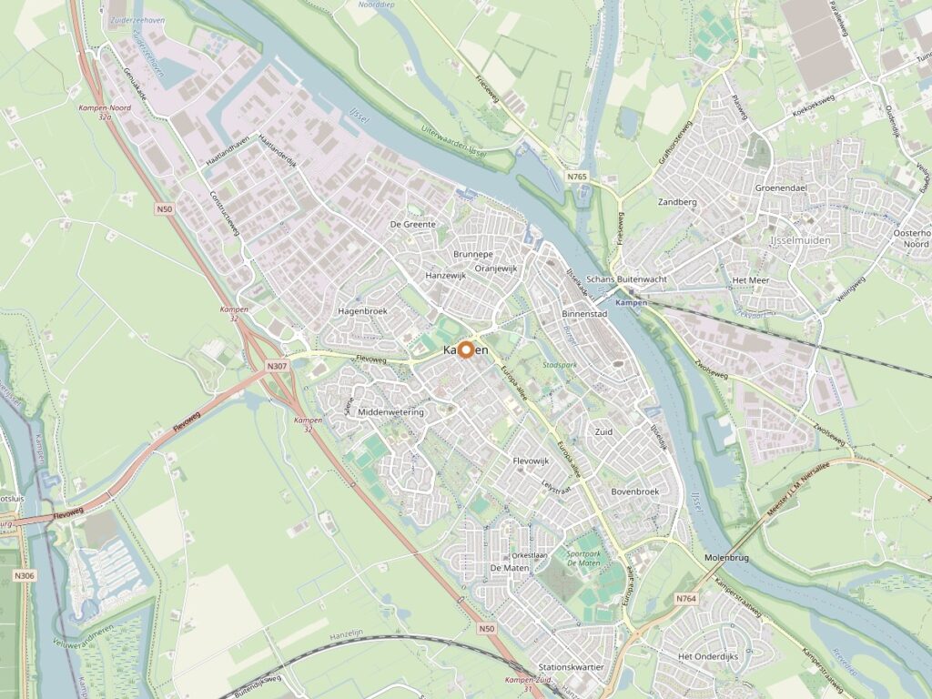 Plattegrond van Kampen voor zanger huren in Overijssel