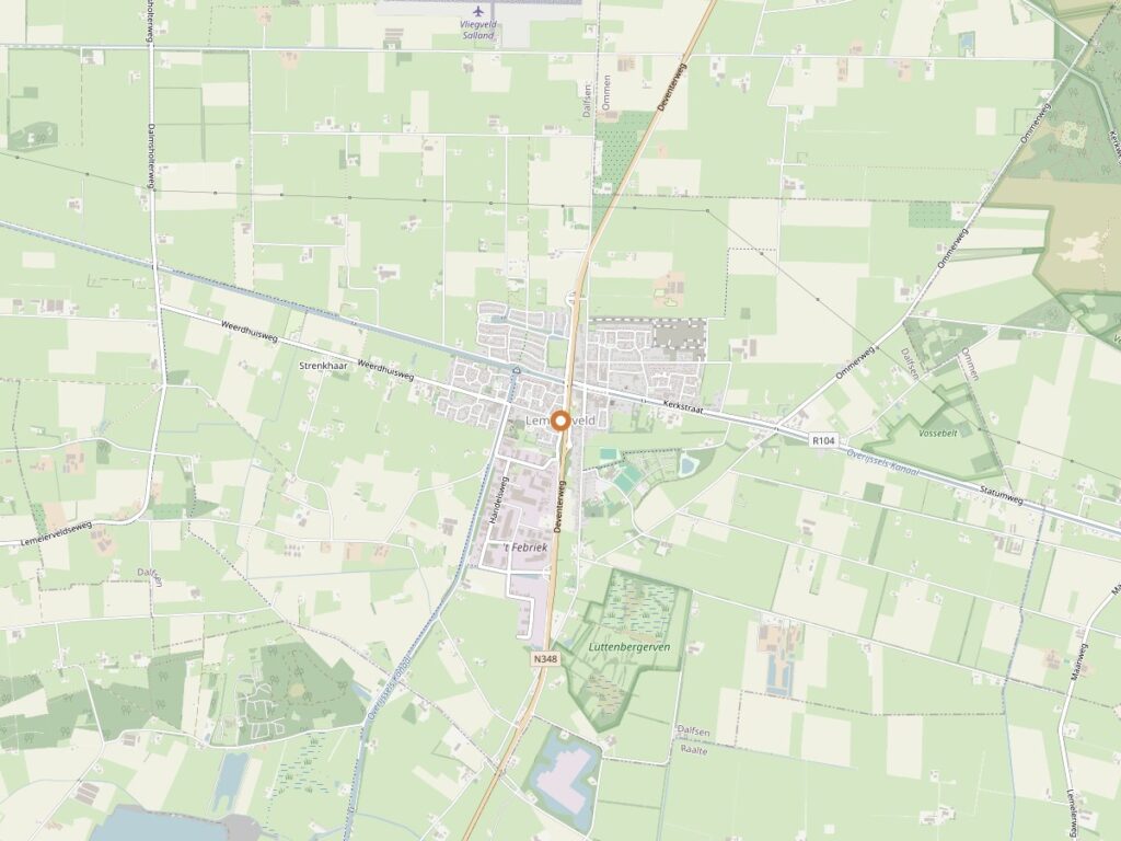 Plattegrond van Lemelerveld voor zanger huren in Overijssel