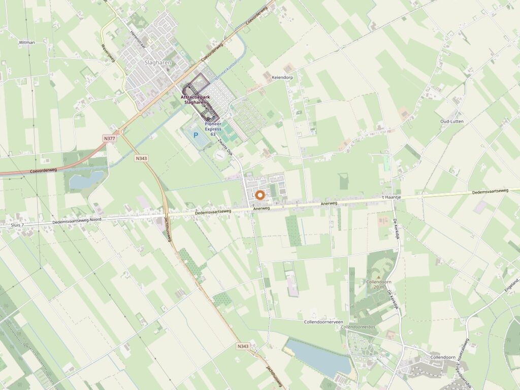 Plattegrond van Lutten voor zanger huren in Overijssel