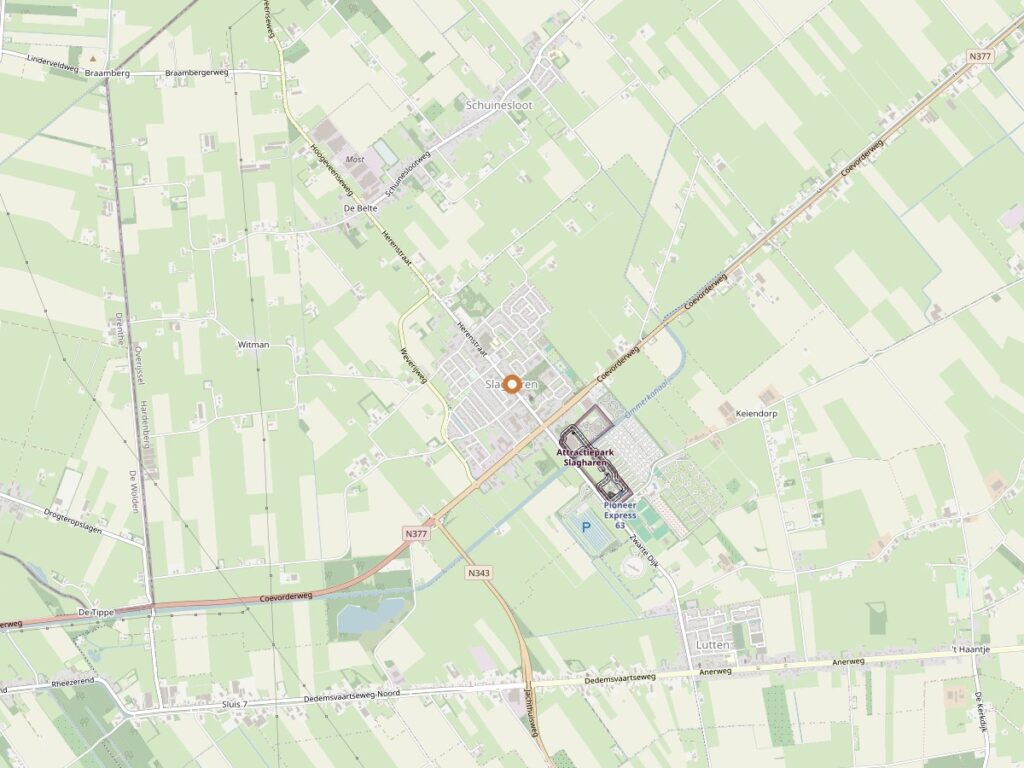 Plattegrond van Slagharen voor zanger huren in Overijssel