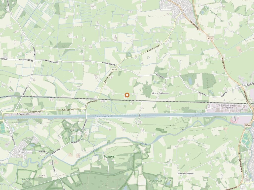 Plattegrond van Lochem voor zanger boeken in Gelderland